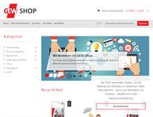 Tablet Screenshot of gew-shop.de